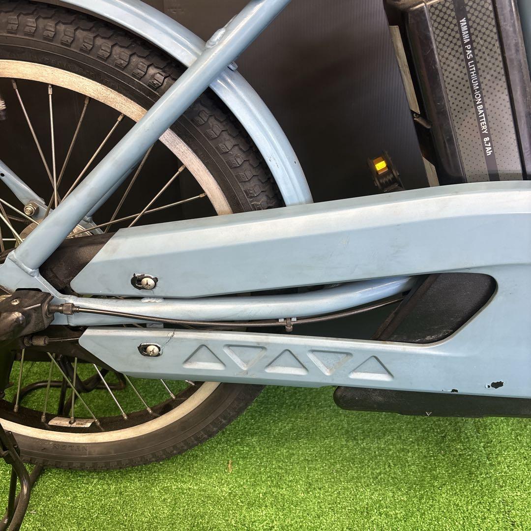 電動自転車 YAMAHA PAS Babby 水色 3人乗り対応 E