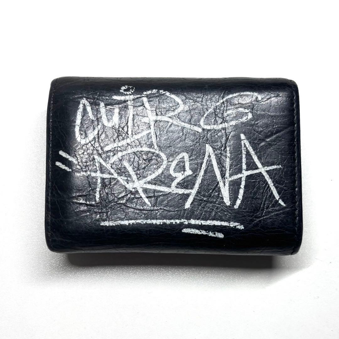 美品　バレンシアガ BALENCIAGA コンパクトウォレット　ブラック