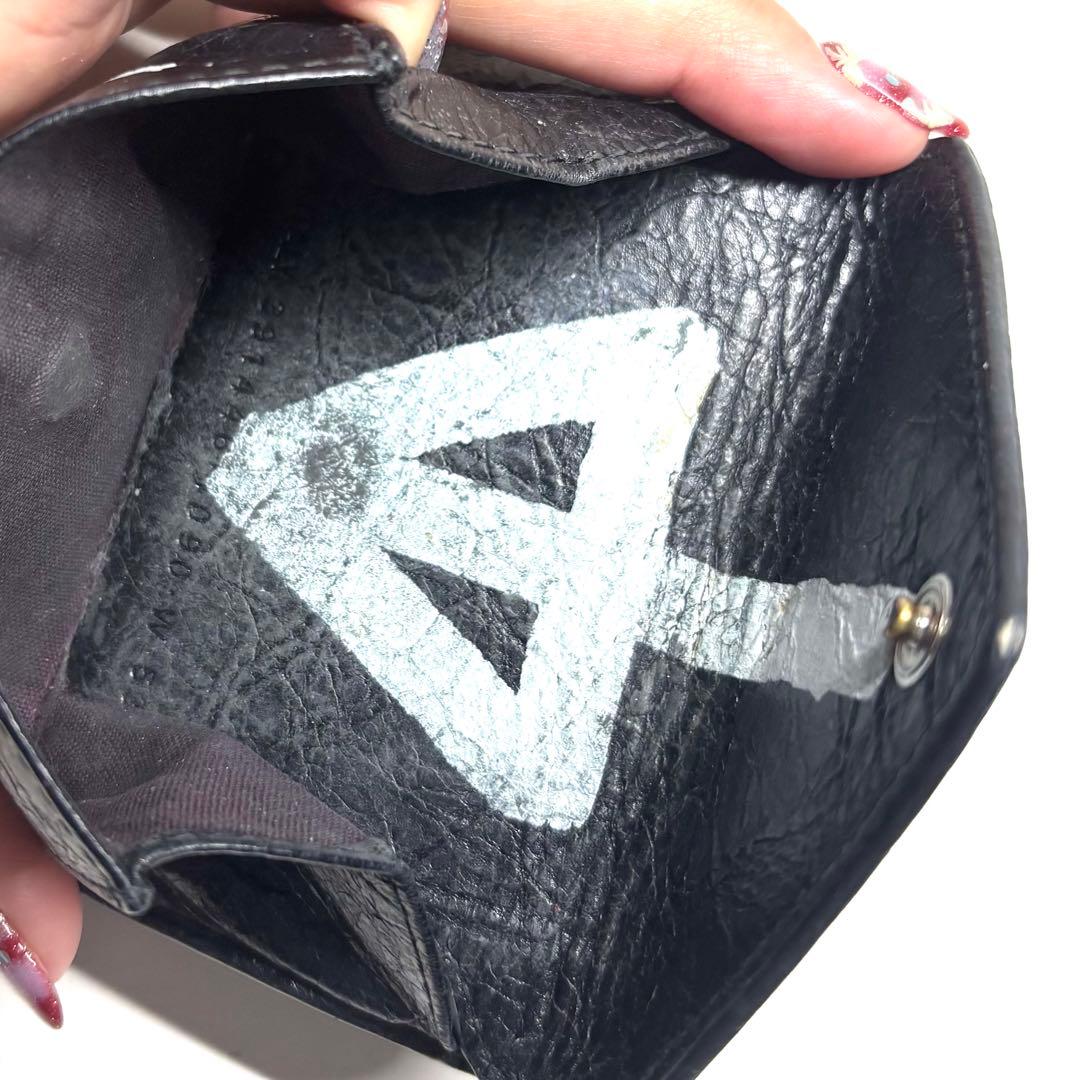 美品　バレンシアガ BALENCIAGA コンパクトウォレット　ブラック