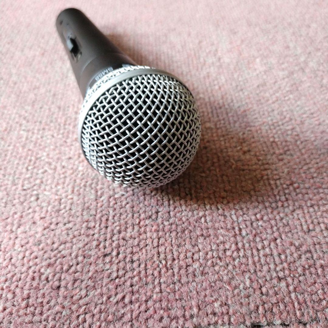 SHURE SM58 ダイナミックマイク美品 専用ケース&ケーブル付 定番マイク