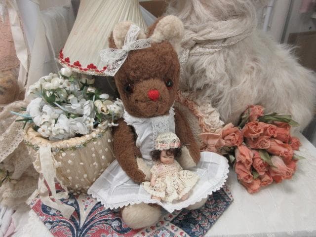 アンティークベア　フランス　☆　テディベア　ミニョネット付き