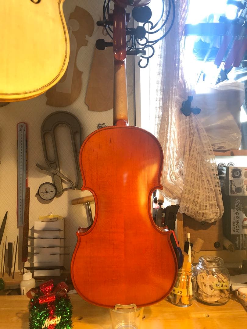 【駒&魂柱新調済】ノーラベル　中古バイオリン 4/4 美品　コンディション良好