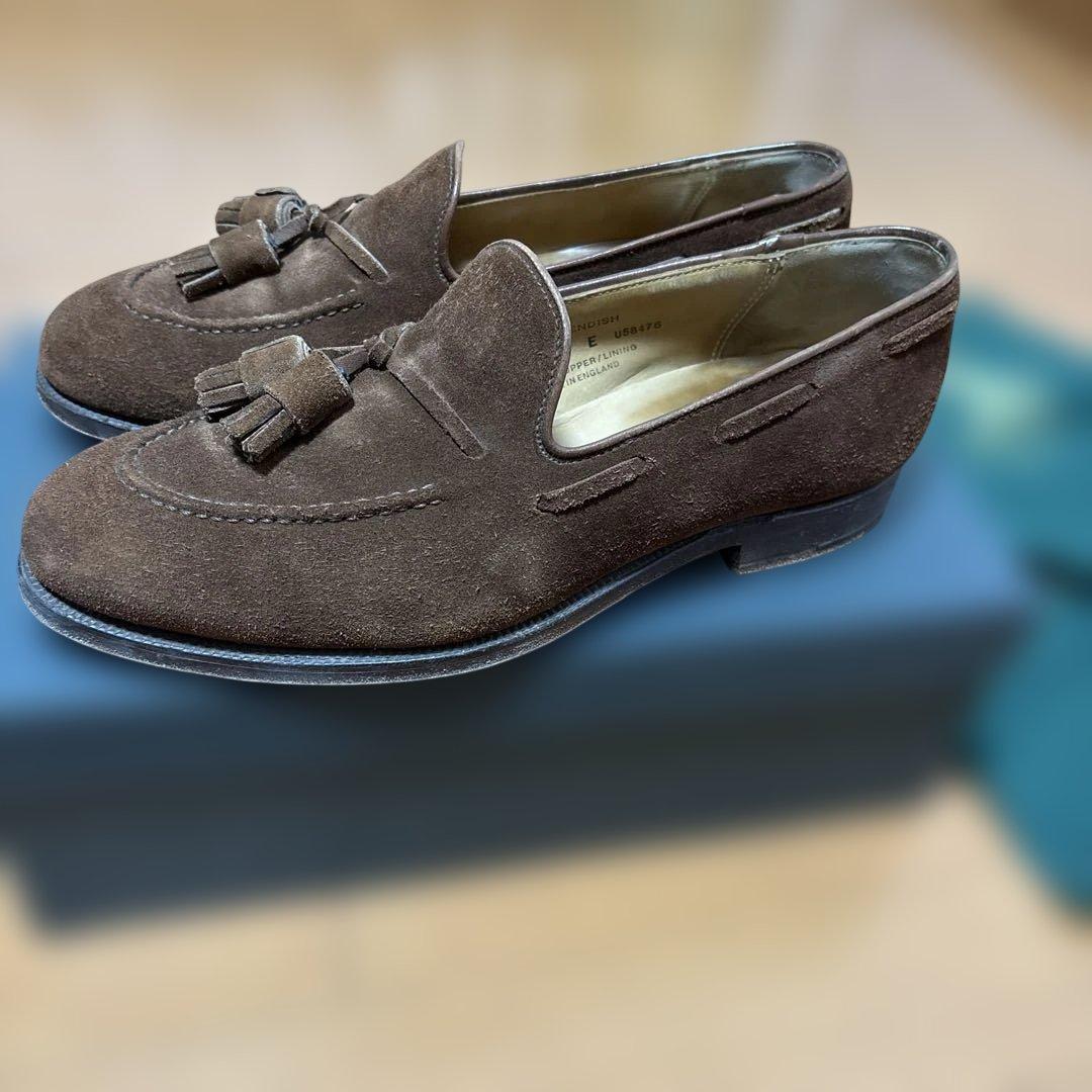 crockett&Jones キャベンディッシュ　スエードタッセルローファー