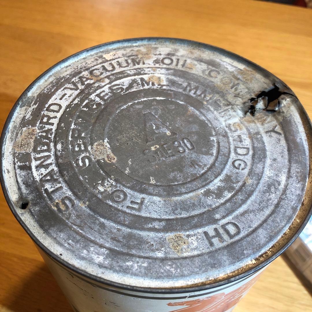 モービルオイル　オールド　ビンテージ　オイル缶　ガレージライフ