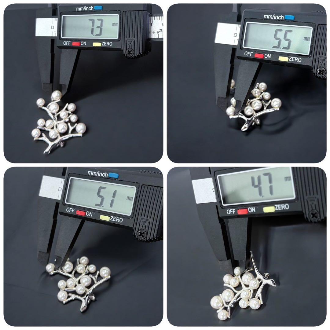 【未使用保管品】ミキモト　ブローチ　コサージュ　アコヤ　パール　真珠　幸福の木