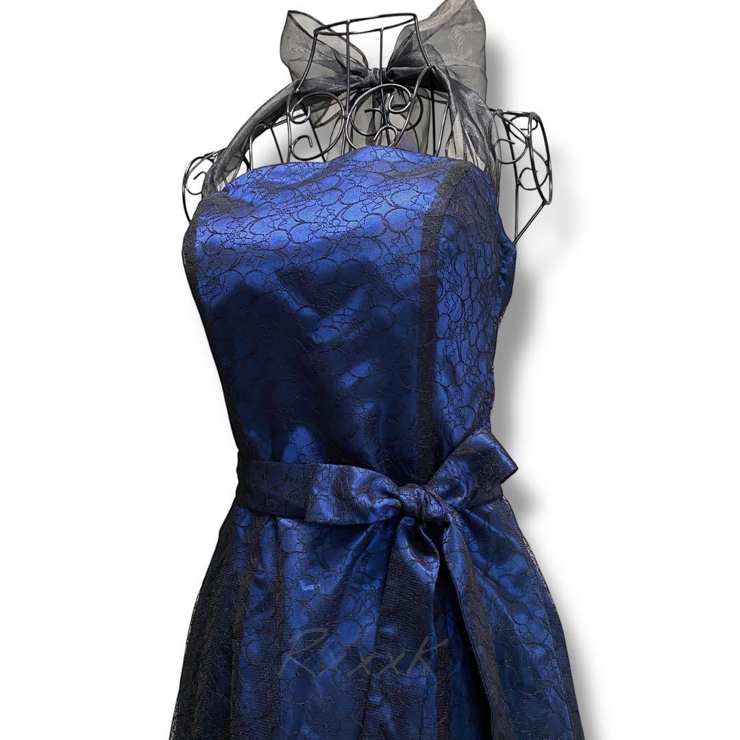 Dress Black ドレスブラック 高級 ロングドレス 演奏会 ダークブルー