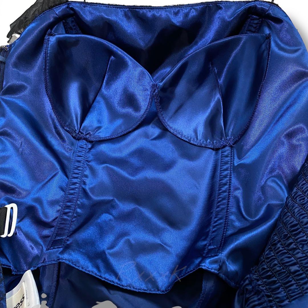 Dress Black ドレスブラック 高級 ロングドレス 演奏会 ダークブルー