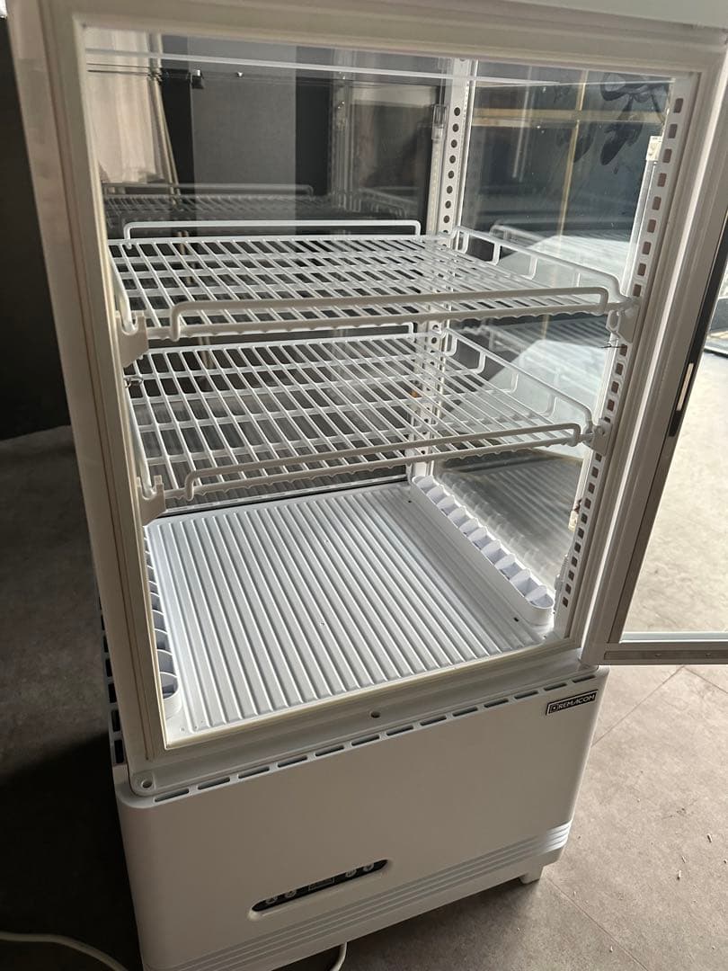 ガラス冷蔵庫 ホワイト 3段