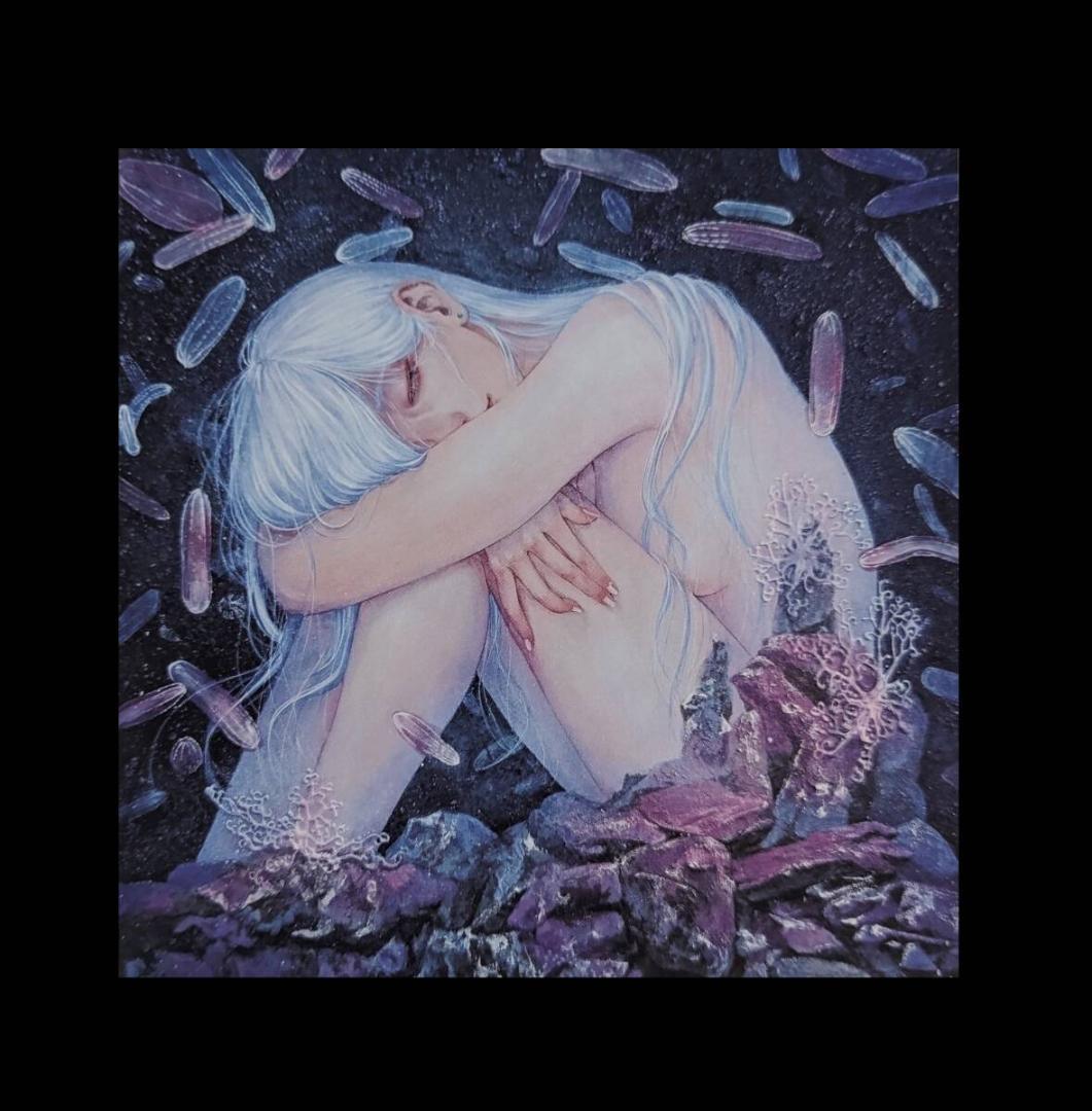 山下千里、「深海に棲む」、希少画集・額装画、日本製・新品額縁にて額装致します