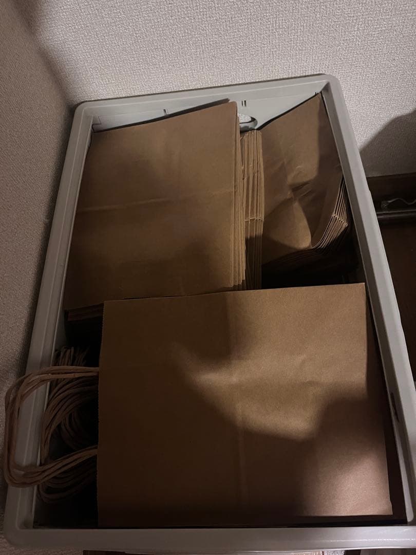 茶色の中サイズ紙袋 400枚　21x14x27cm