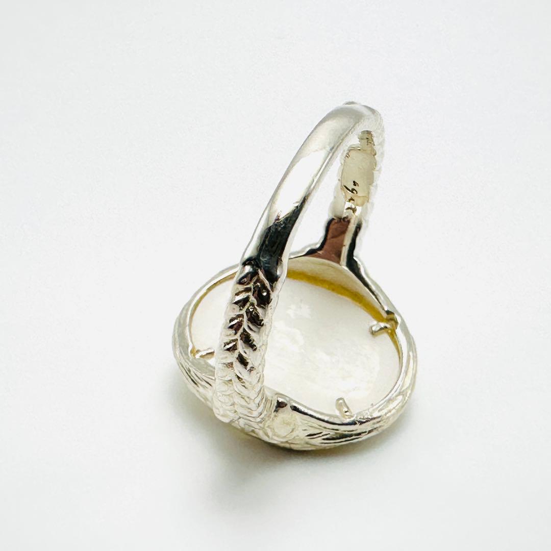 完売品　agete アガット　乙女座　シルバークォーツ　シェルリング　13号