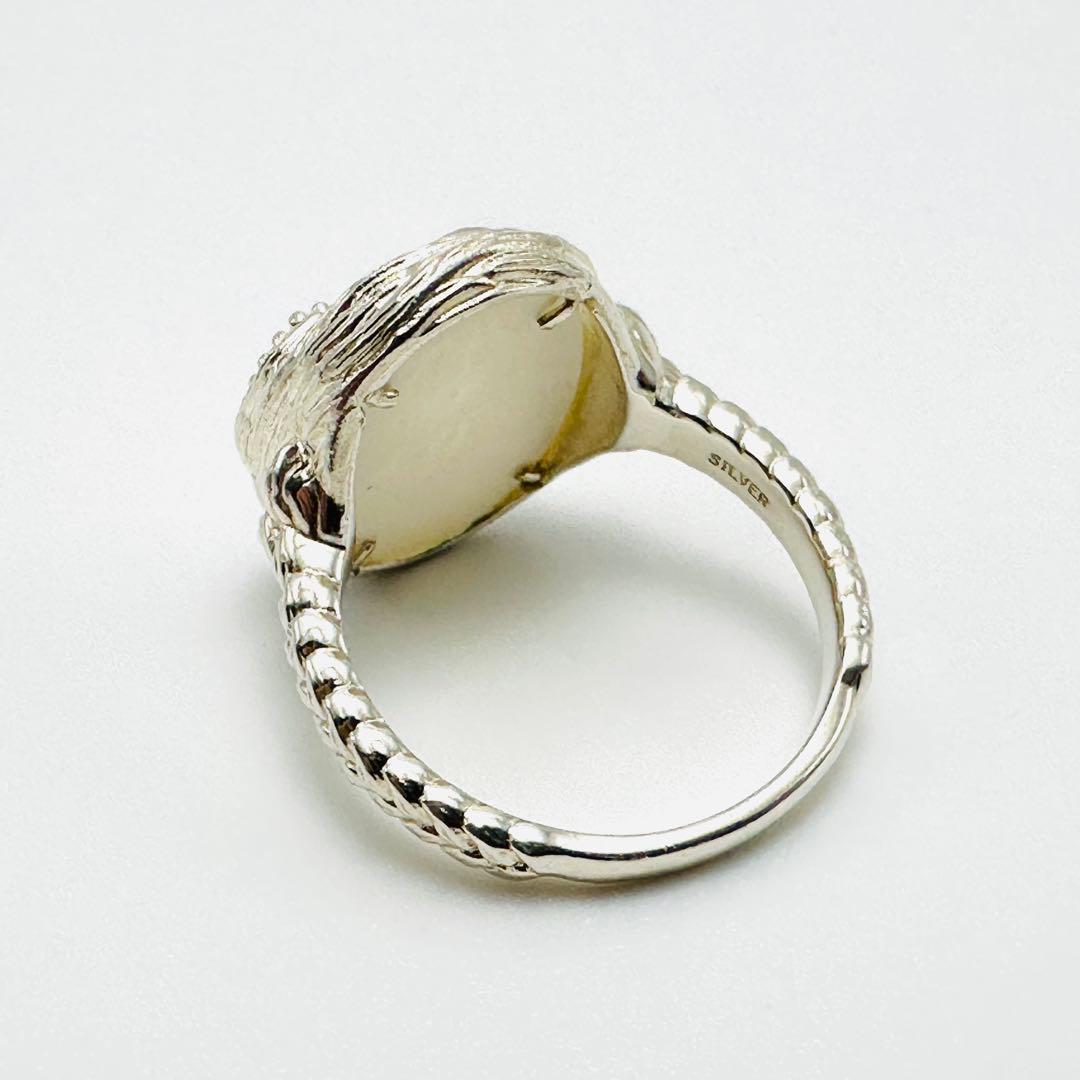 完売品　agete アガット　乙女座　シルバークォーツ　シェルリング　13号