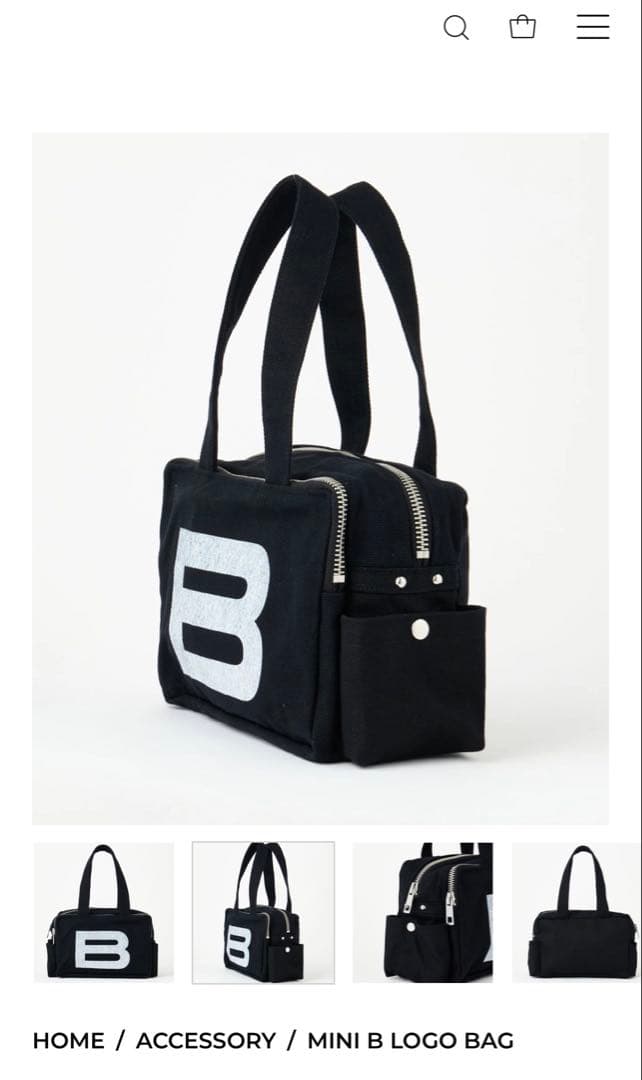 BEEDEN MINI B LOGO BAG BLACKビーデンB ロゴバッグ