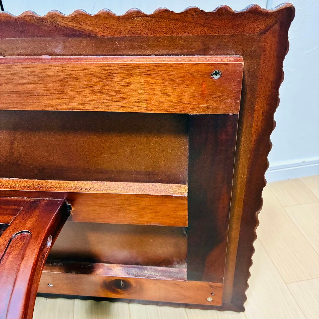 【希少】英国　イギリス　マホガニー　ハープ型　サイドテーブル　ヴィンテージ　猫脚