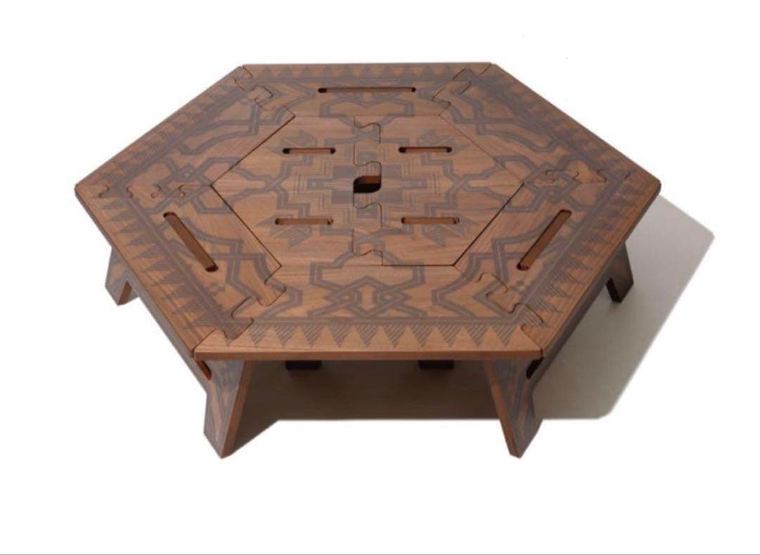 [The Arth ×oldmountain]柄兄弟　六角テーブルヘキサテーブル