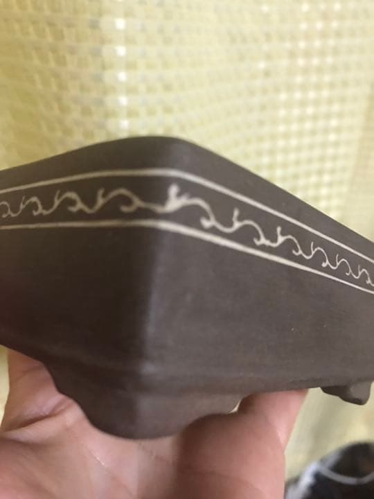 盆栽鉢　美品美山上品なミニ盆栽鉢小品盆栽鉢長方鉢山野草サボテン多肉植物植木鉢