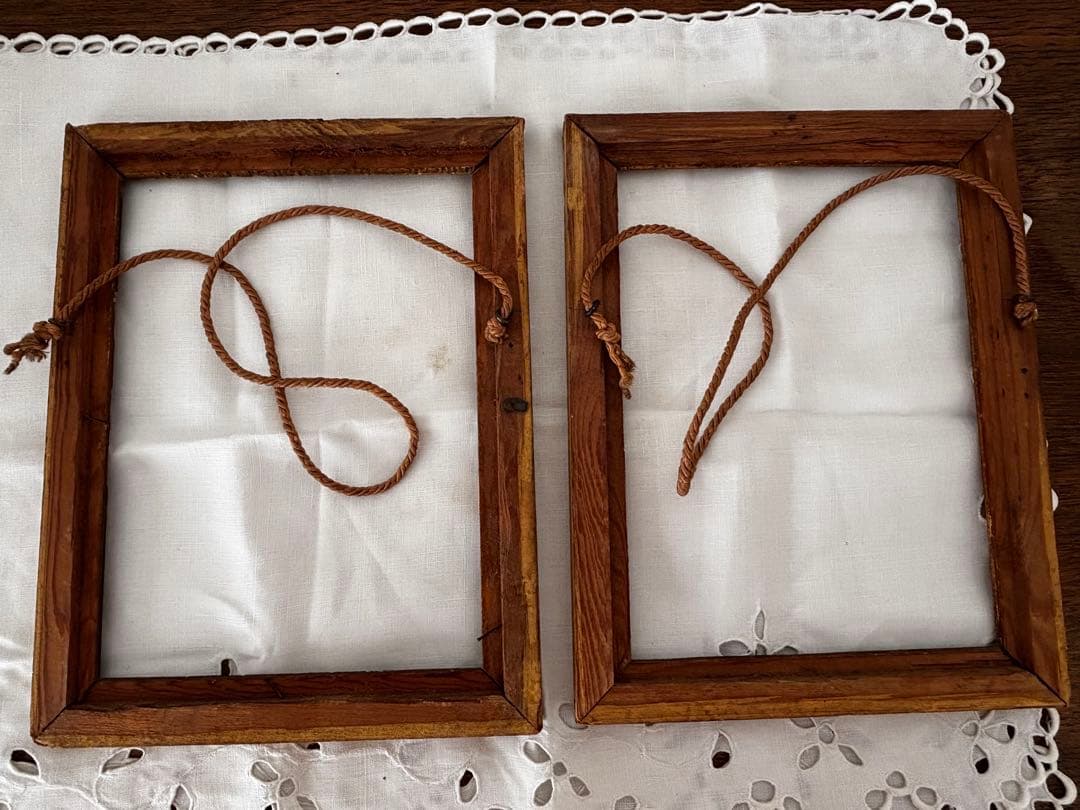 フランスアンティーク　フレーム　枠のみ　2個セット　木製　ブロカント
