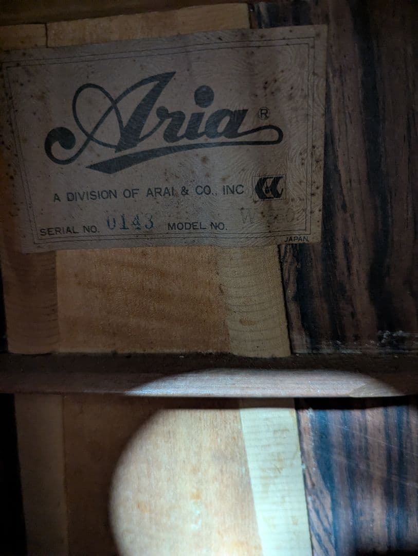 ♪Aria W-350・ハカランダ・トップ単板?♪