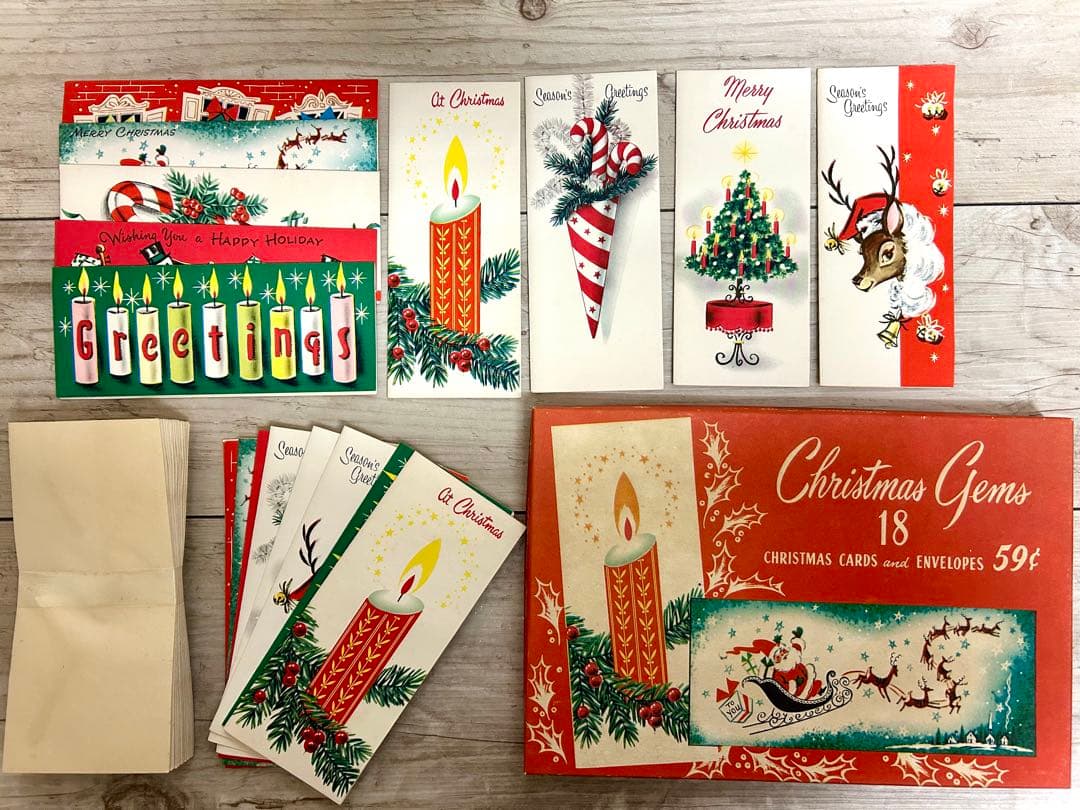 ⭐︎希少 50s USA未使用品 クリスマスカードセット ヴィンテージ