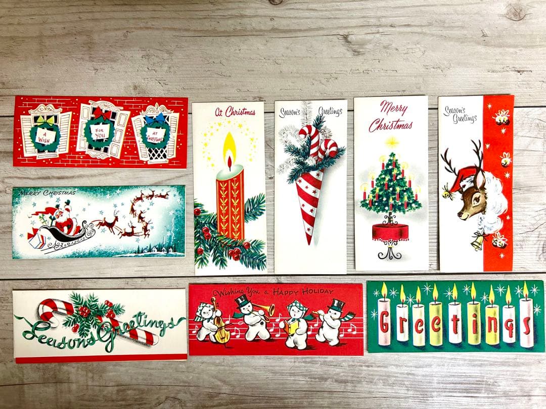 ⭐︎希少 50s USA未使用品 クリスマスカードセット ヴィンテージ