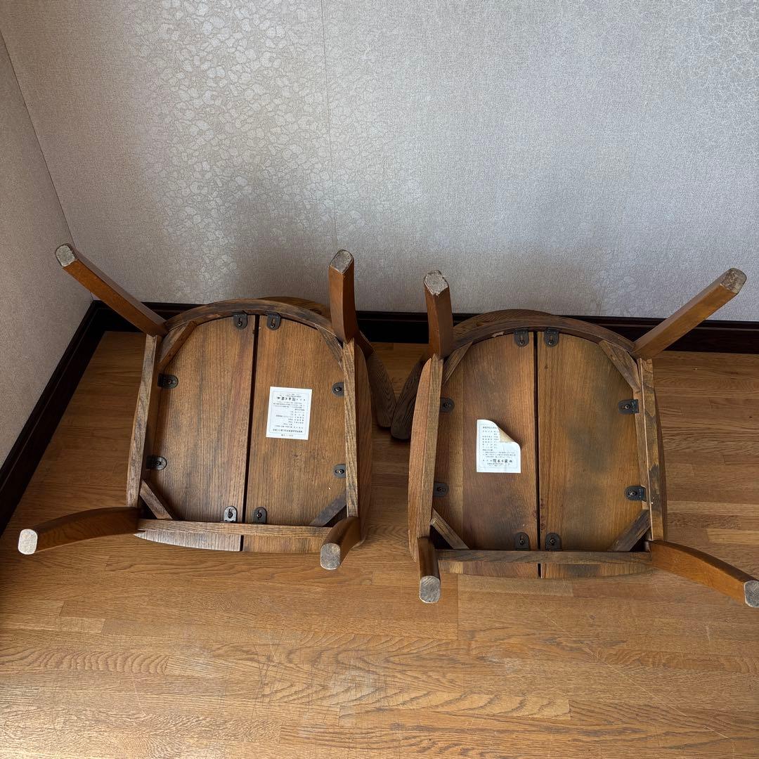 【美品】浜本工芸　ダイニングチェア　２脚セット