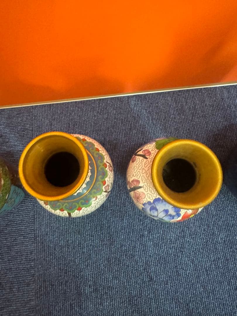 1851   七宝焼　景泰藍　花瓶5客