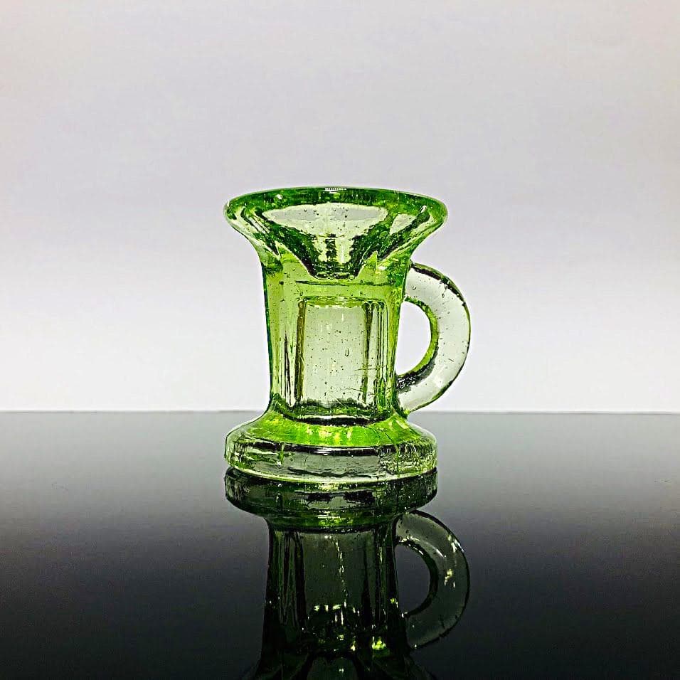 珍品 アイスクリームカップ型ペロ 大ペロ ペロペロ 氷コップ ウランガラス 戦前