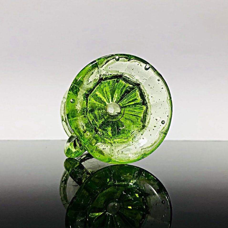 珍品 アイスクリームカップ型ペロ 大ペロ ペロペロ 氷コップ ウランガラス 戦前