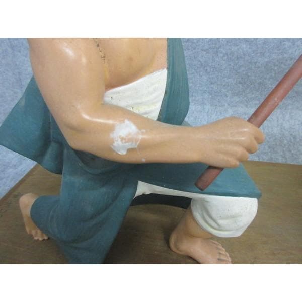 博多人形川崎虎雄 乕雄作無法松小倉祇園太鼓 [B27182]