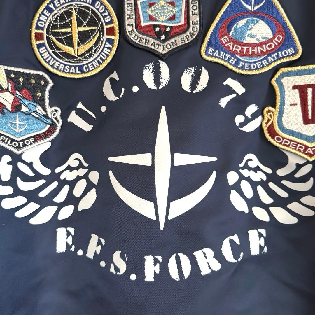 【美品】バンダイ　MA1フライトジャケット　機動戦士ガンダム　アルファコラボ　L