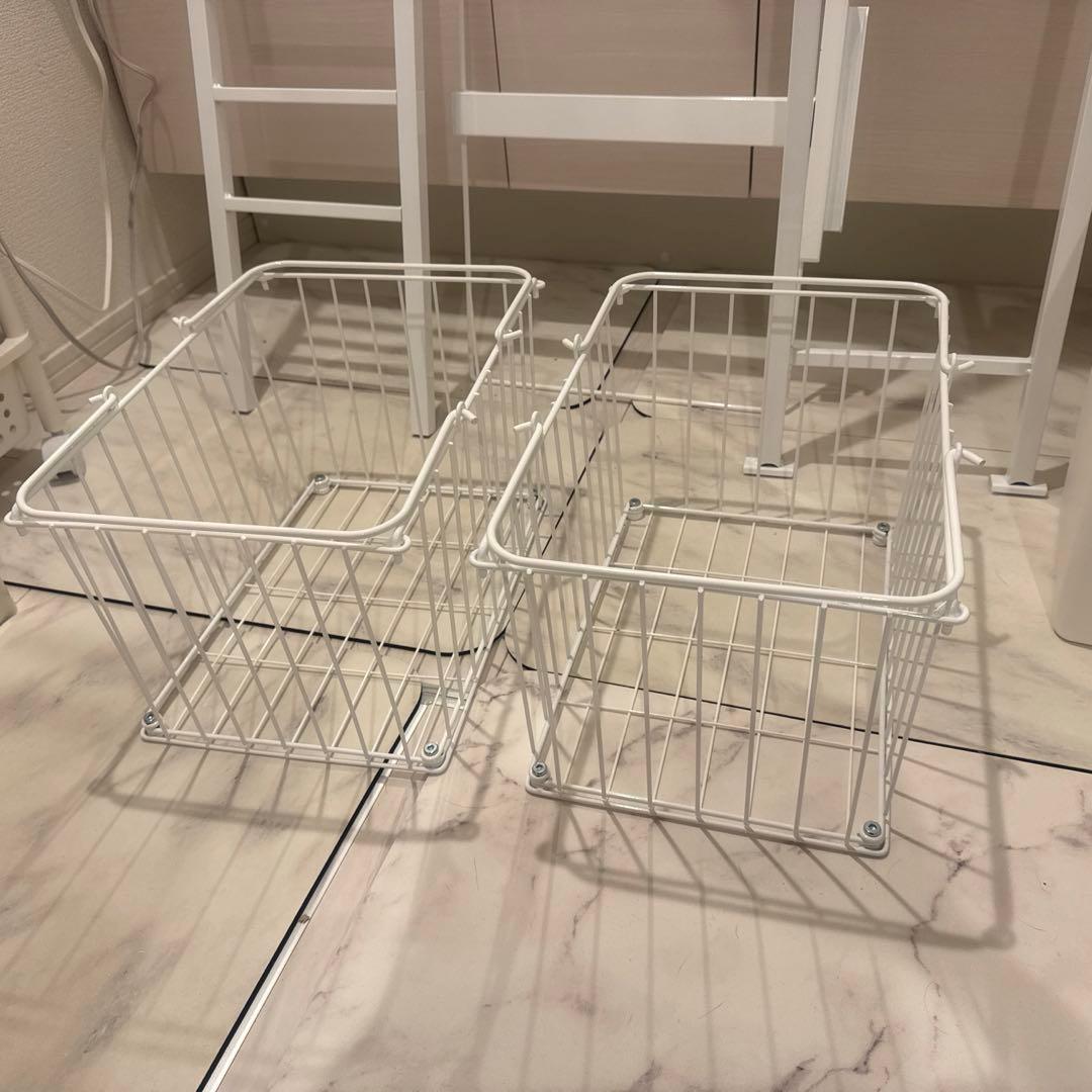 【みかんさま専用】ニトリ　突っ張り式ランドリーラック　ホワイト