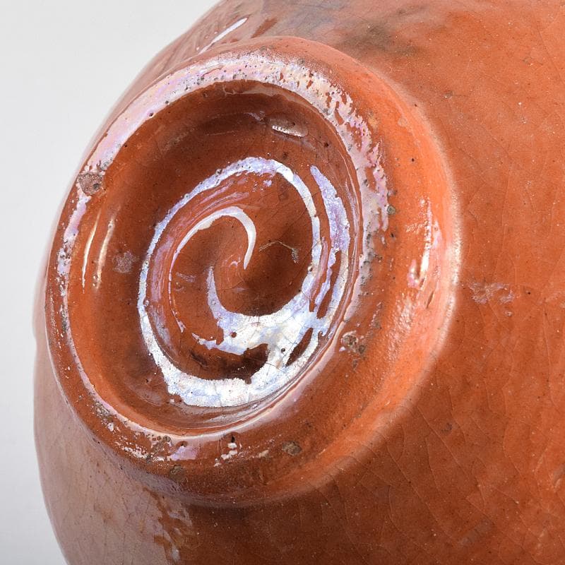 茶道具　楽吉左衛門　赤楽茶碗　時代箱付　V　R9358