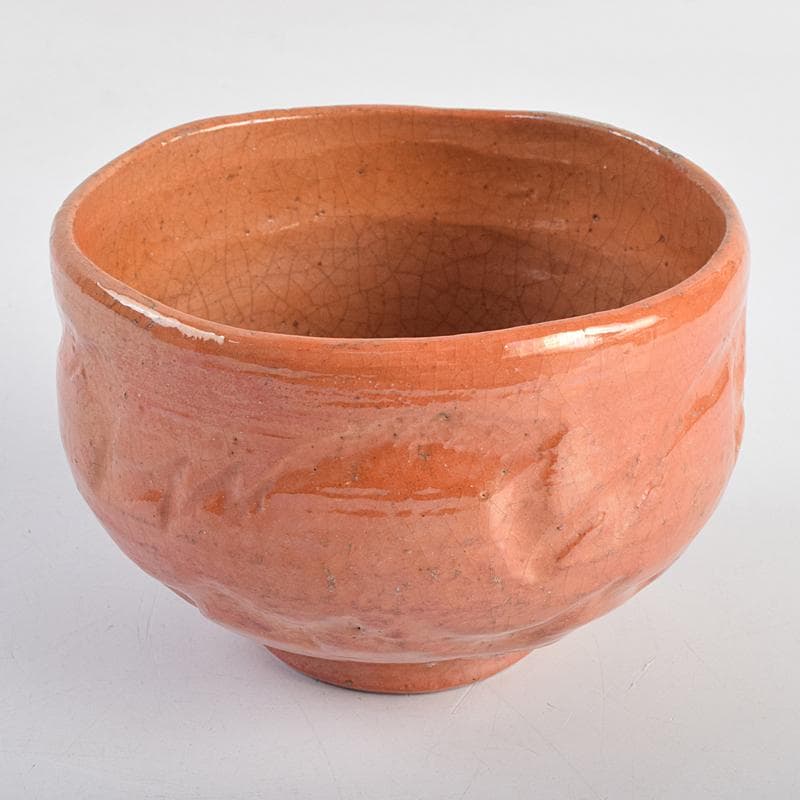 茶道具　楽吉左衛門　赤楽茶碗　時代箱付　V　R9358