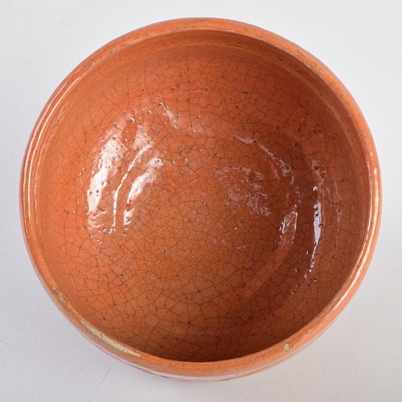 茶道具　楽吉左衛門　赤楽茶碗　時代箱付　V　R9358