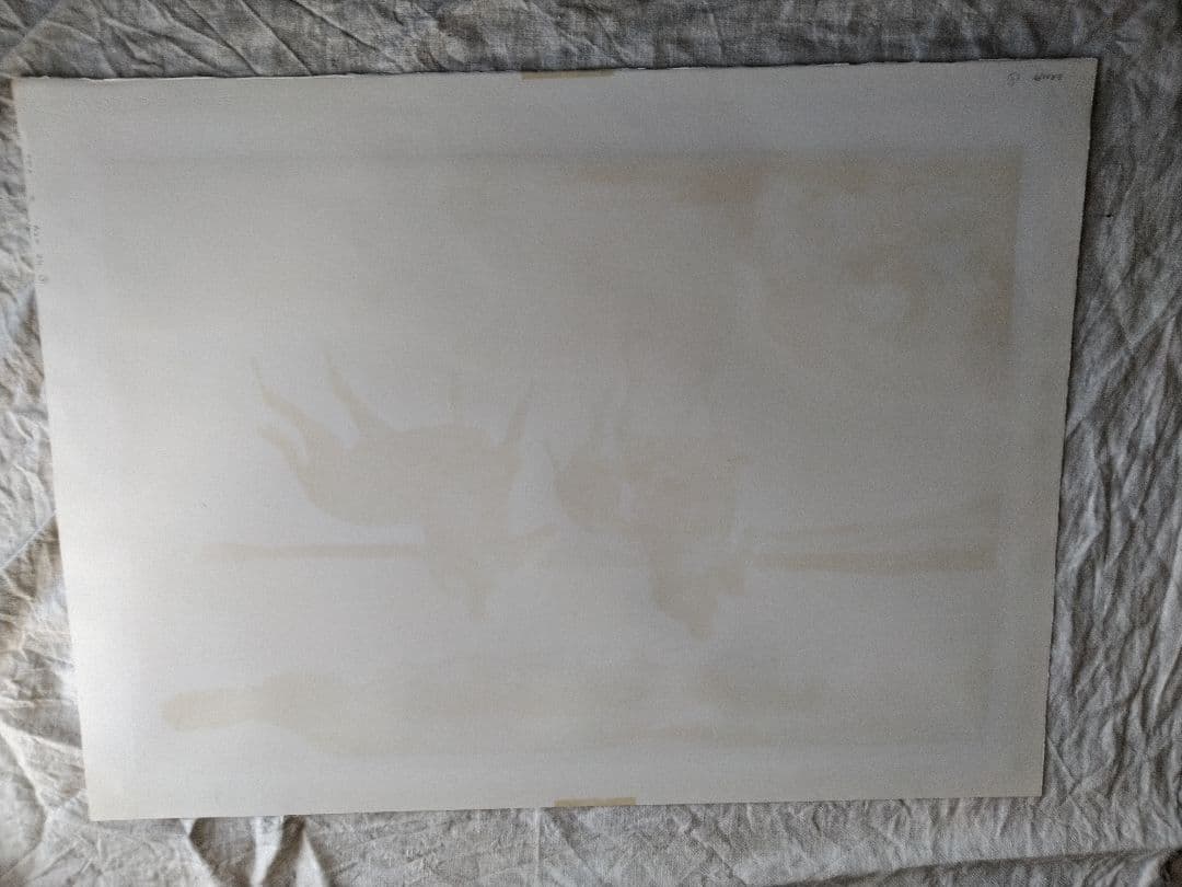 Guiramand 馬と人のリトグラフ作品 大判