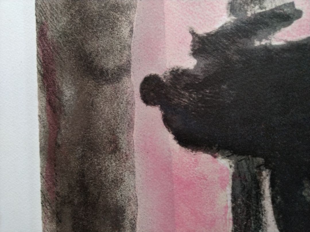 Guiramand 馬と人のリトグラフ作品 大判