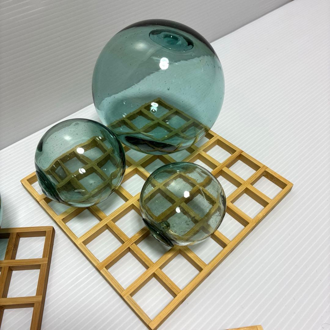 《浮玉　パワーストーン　水晶　木製台座》置物飾り物インテリア装飾　風流　10点