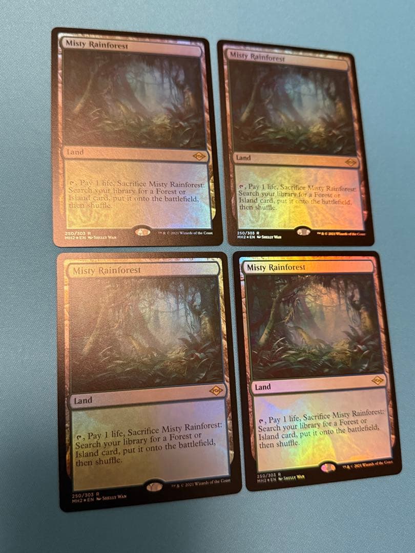 霧深い雨林　英語foil 4枚