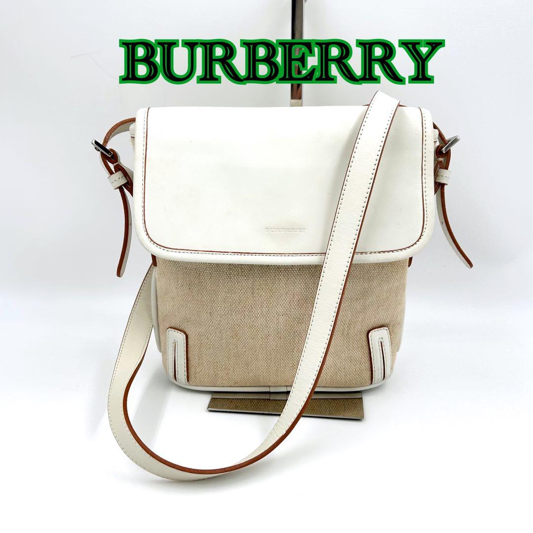 BURBERRYバーバリーホワイトショルダーバッグ