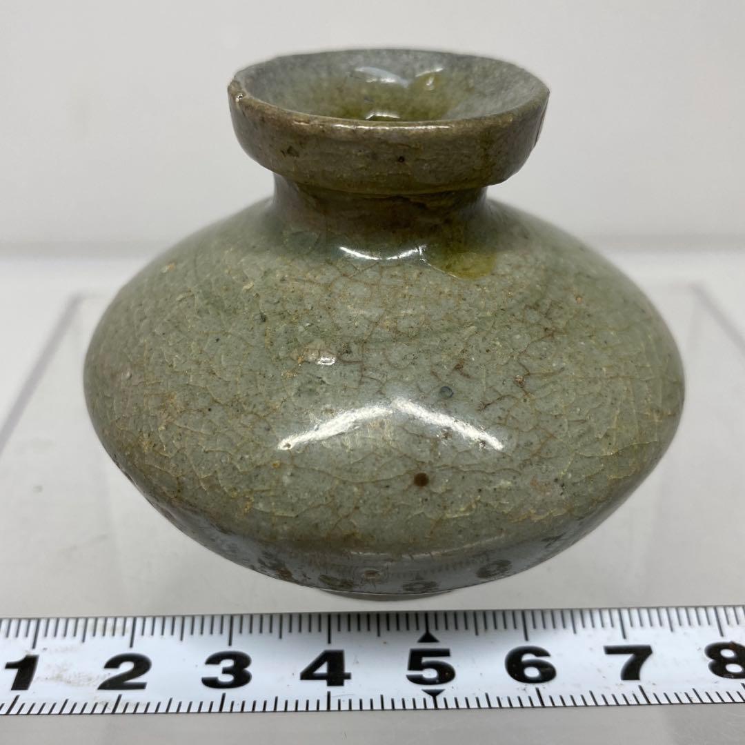16世紀　高麗青磁　油壺　高さ約5.2㎝　東さ7-0804☆2F