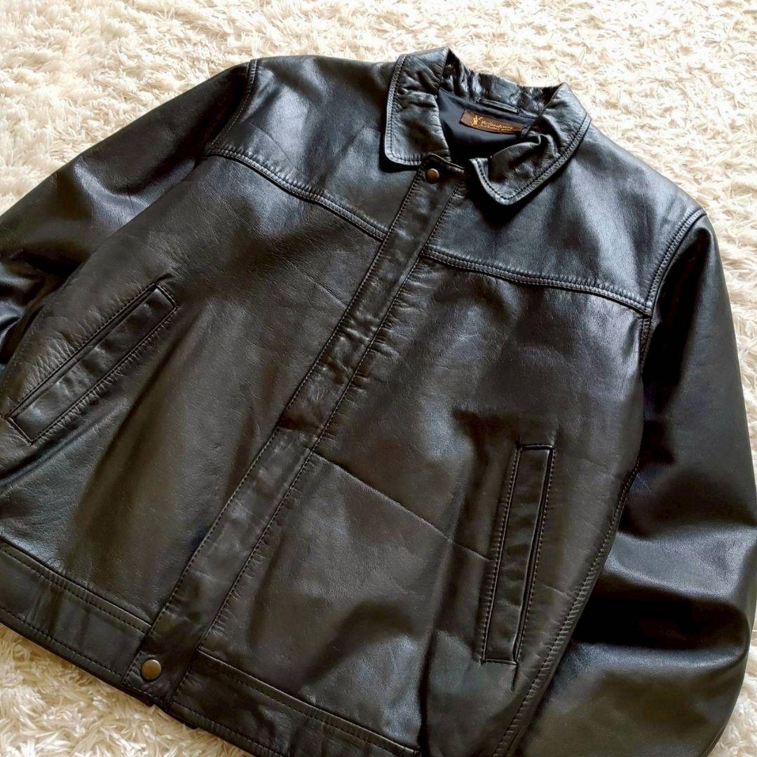 あ*ぱ様 Yves Saint Laurent 牛革 レザージャケット レザーブ