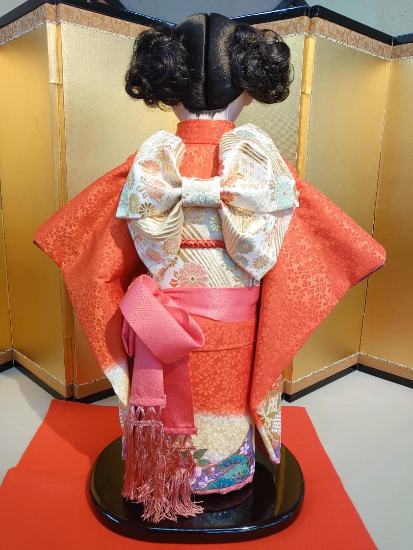 ●新品●敏光作●　市松人形　金彩衣装