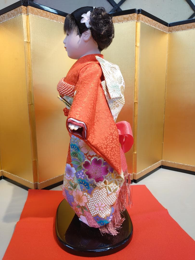 ●新品●敏光作●　市松人形　金彩衣装