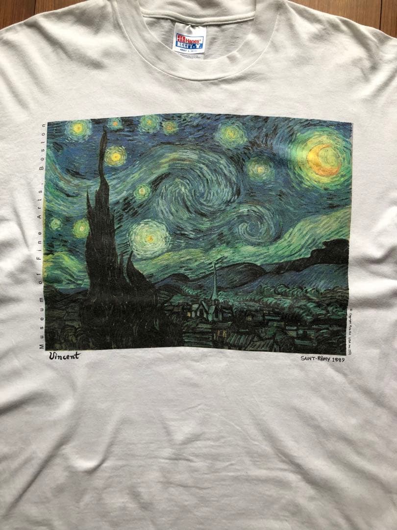 90s vintage Vincent van Goghゴッホ　星月夜 Tシャツ