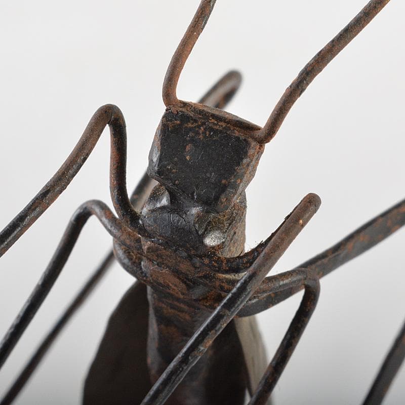 時代金工　古鉄　鈴虫　飛蝗　置物　V　R5581