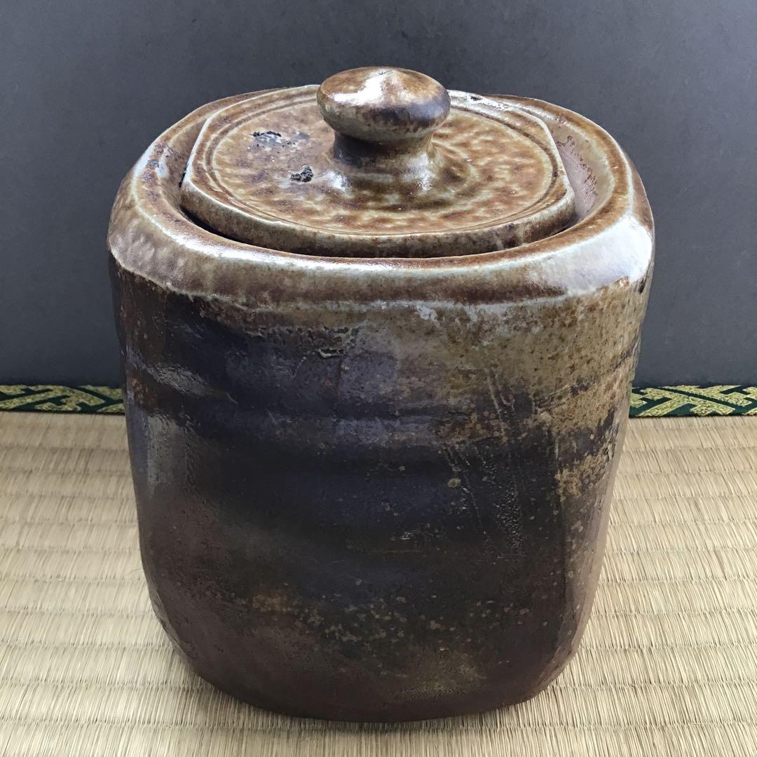 茶道具　水指　備前焼水指　大平孝昭作　栞　共箱　S39MS