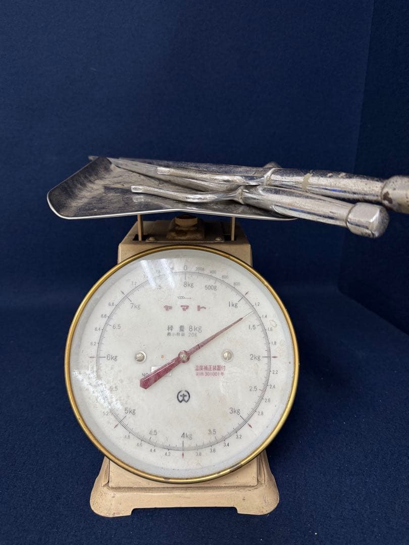 十手 鉄製 両面鉤 釵 サイ 全長46cm 一対 時代 古玩 旧家 蔵出 骨董品