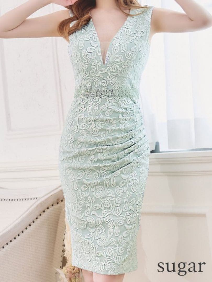 vannesa heart ドレス　M ミント　エルケイ　銀座クチュール