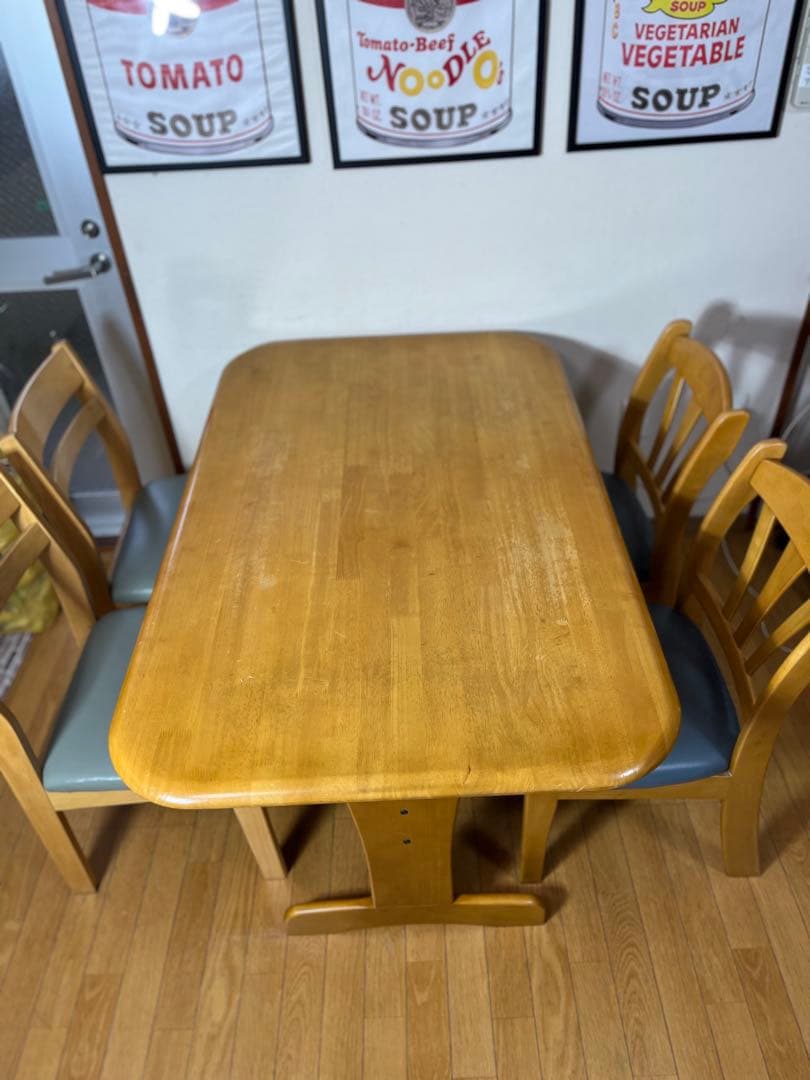 引き取り限定★ダイニングテーブル✖️椅子4脚セット