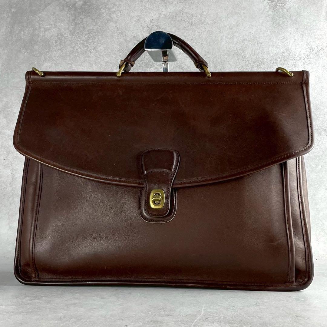 極美品 オールドコーチ 2way ビジネスバッグ ブリーフケース ターンロック